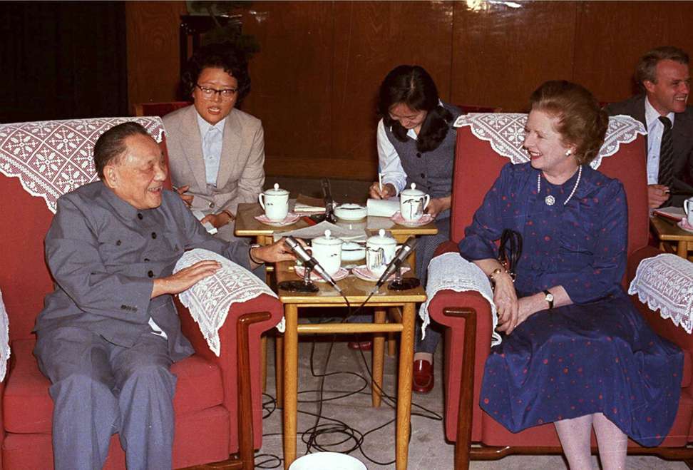 Deng Xiaoping and Margaret Thatcher during one of their meetings leading up to the signing of the Sino-British Joint Declaration on the future of Hong Kong. Photo: AFP