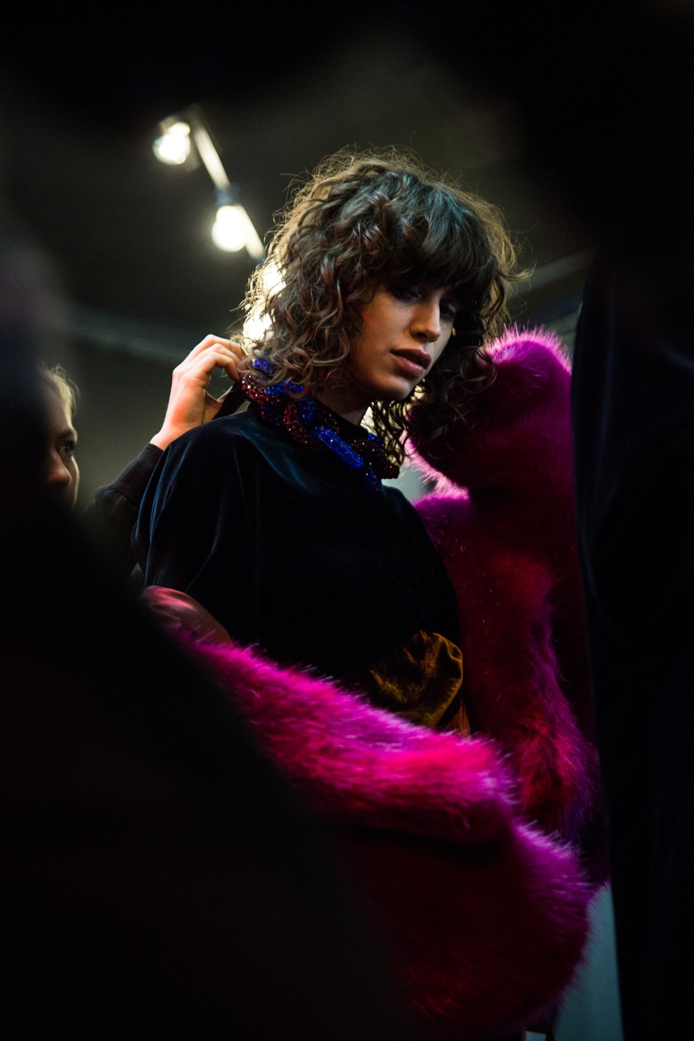 Behind the scenes images of Dries Van Noten's autumn-winter 2017 show during Paris Fashion Week