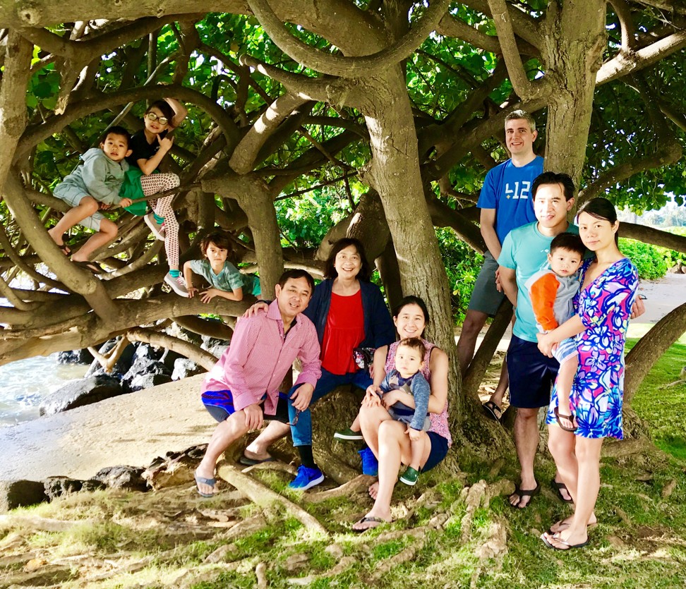 Fu and his family on holiday in Hawaii. Photo: Freddie Fu
