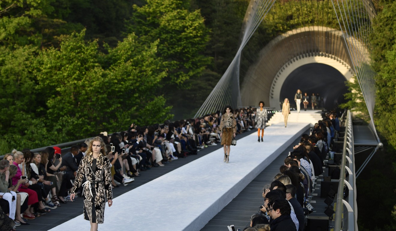 Nicolas Ghesquiere’s cruise show for Louis Vuitton at the Miho Museum in Kyoto. Photo: EPA