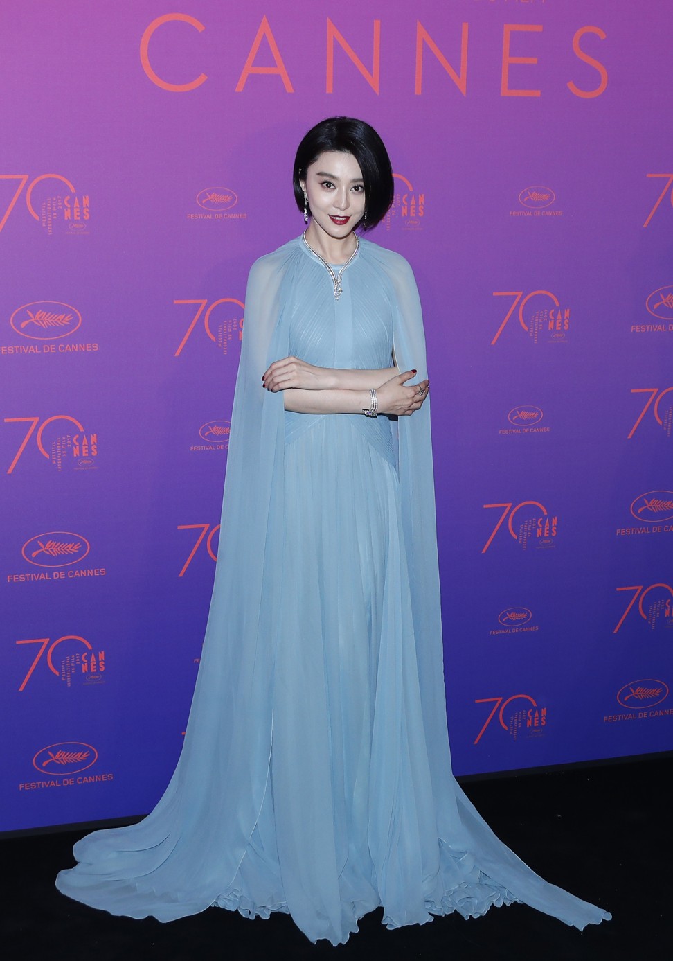 Fan Bingbing arrives for the Opening Dinner of the 70th annual Cannes Film Festival. Photo: EPA