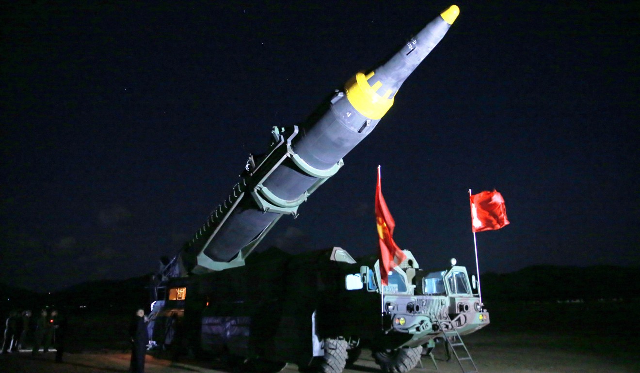 North Korea’s long-range strategic ballistic rocket Hwasong-12. Photo: Reuters