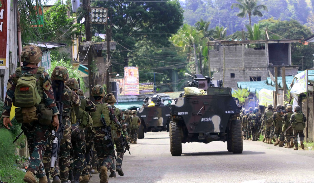 Soldiers targeting the Maute militant group. Photo: Xinhua