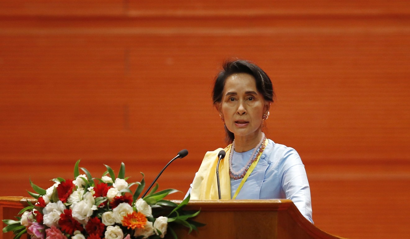 Myanmar's Foreign Minister and State Counsellor Aung San Suu Kyi has dismissed claims of widespread abuses by her nation’s military. Photo: EPA