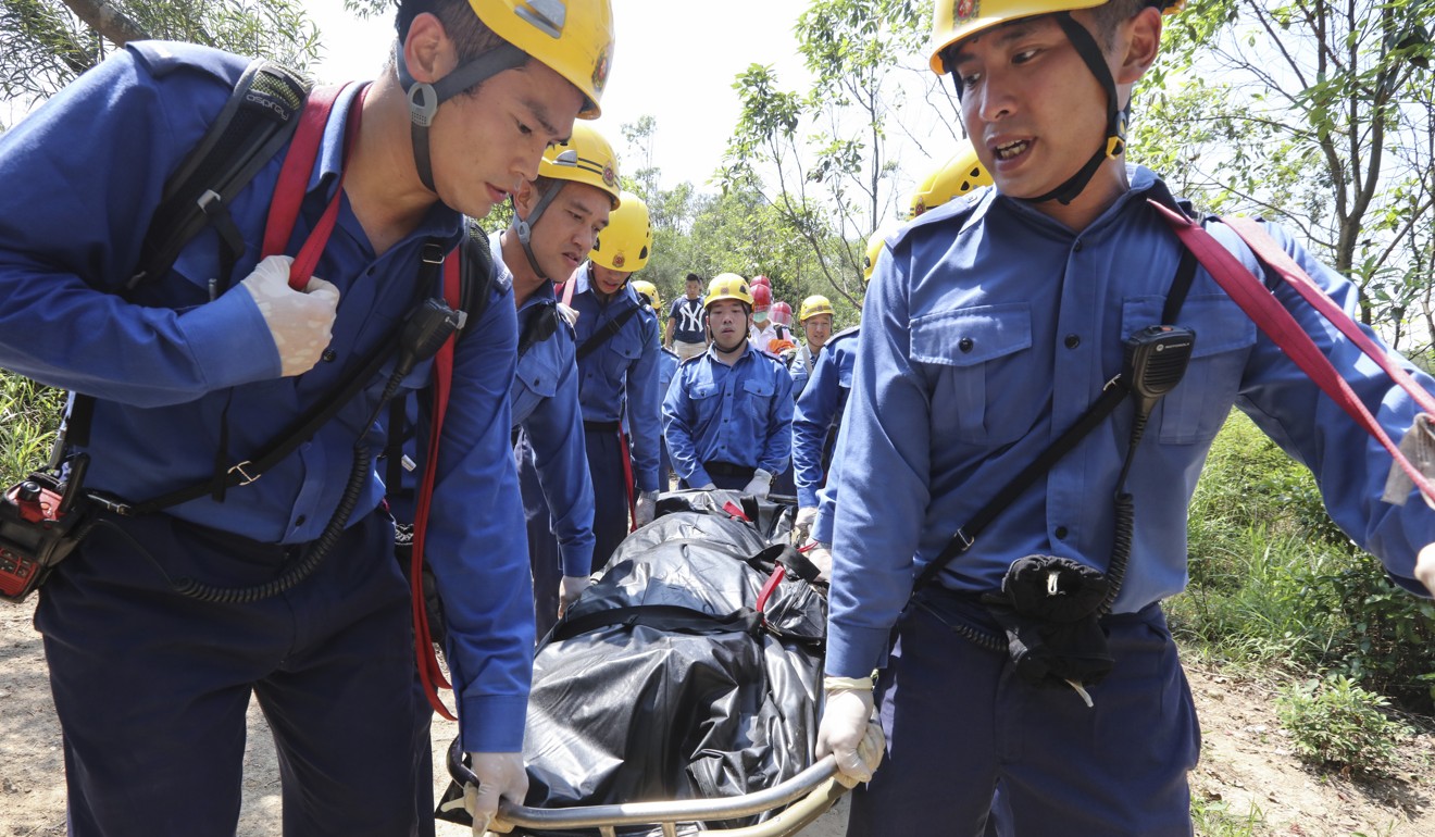 Firemen found Kwok’s body on a slope near the peak of Black Hill. Photo: Felix Wong