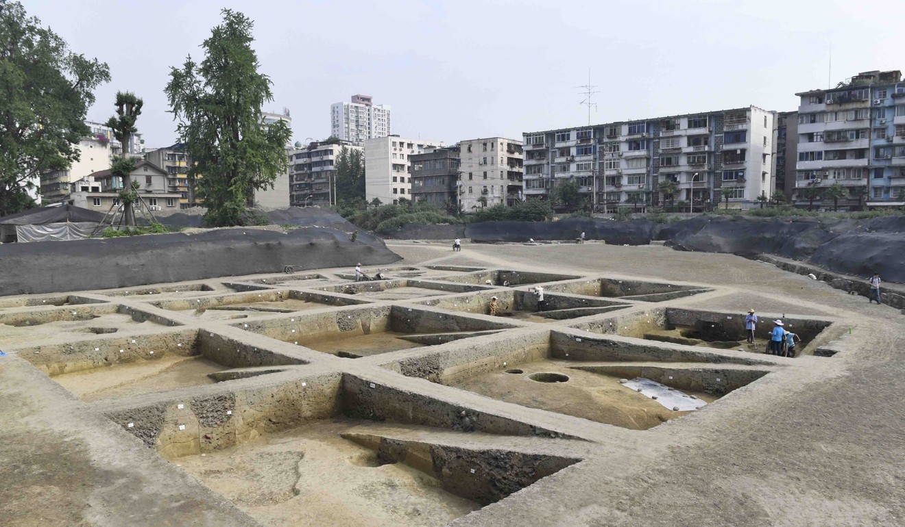 Photo taken on June 2 shows the excavation site of Fugan Temple in the centre of Chengdu, where it lay undiscovered for more than seven centuries. Photo: Xinhua