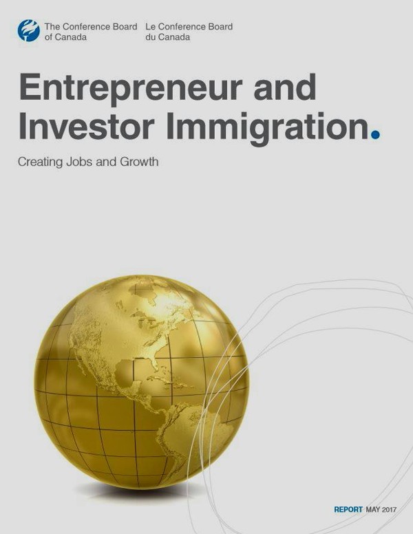 The Conference Board of Canada's report on entrepreneur and investor migration. Photo: Conference Board of Canada