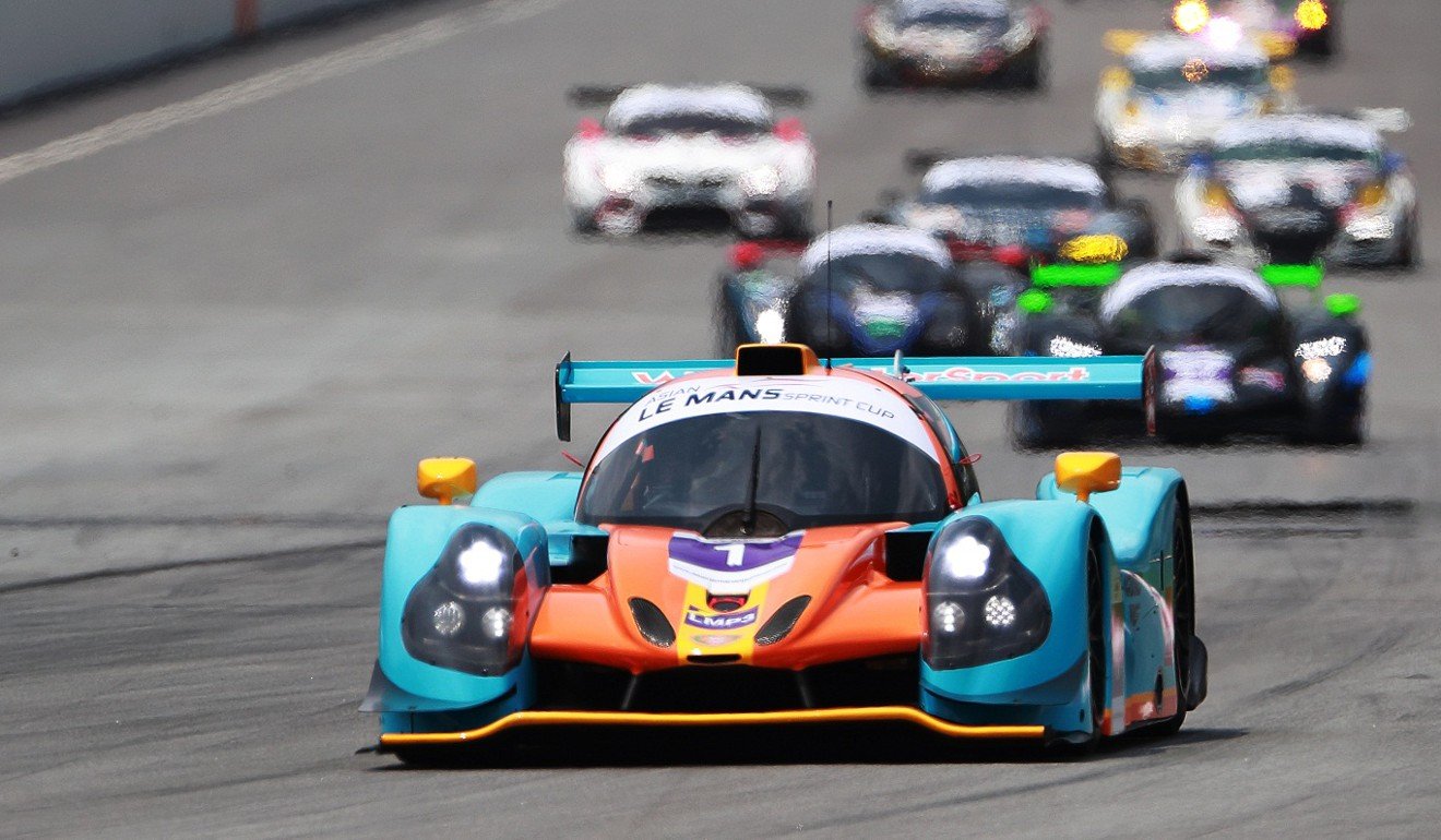 William Lok’s Ligier JS PS LMP3 Win in action on the track.