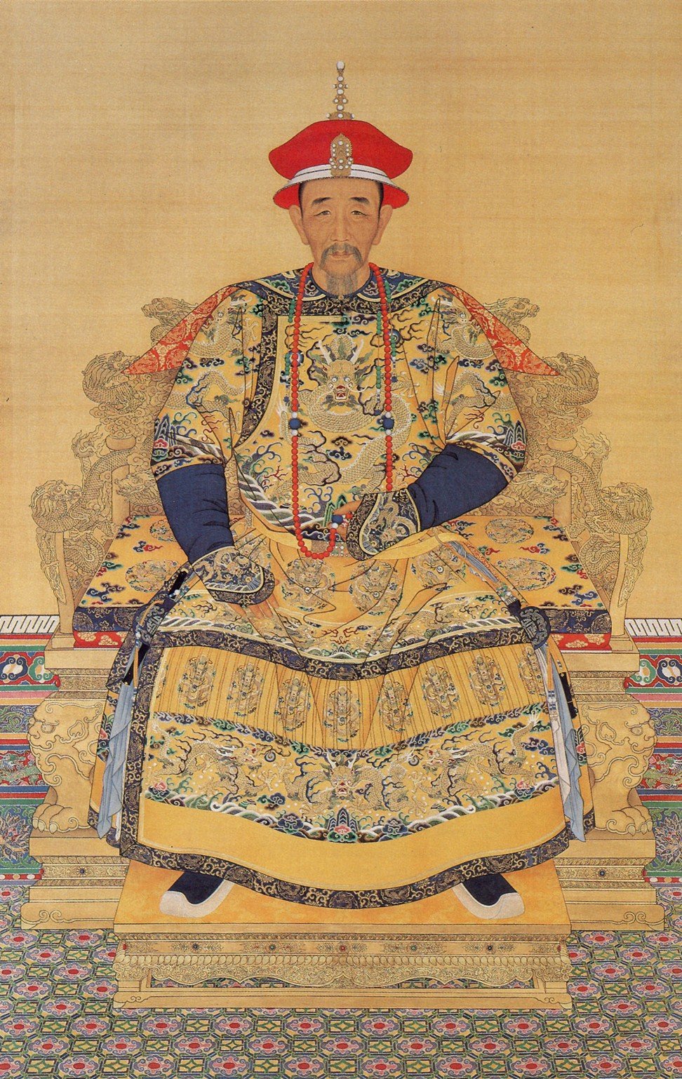 A painting of the Kangxi emperor, who welcomed foreign merchants.