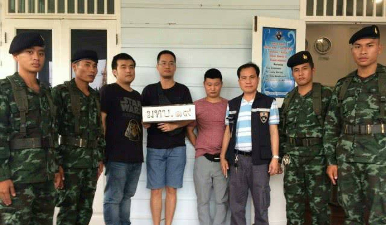 The men, identified as Wang Dong, Niu Bang and Ni Wenjin, were charged with working without a permit and importing the phones without paying taxes. Photo: Facebook