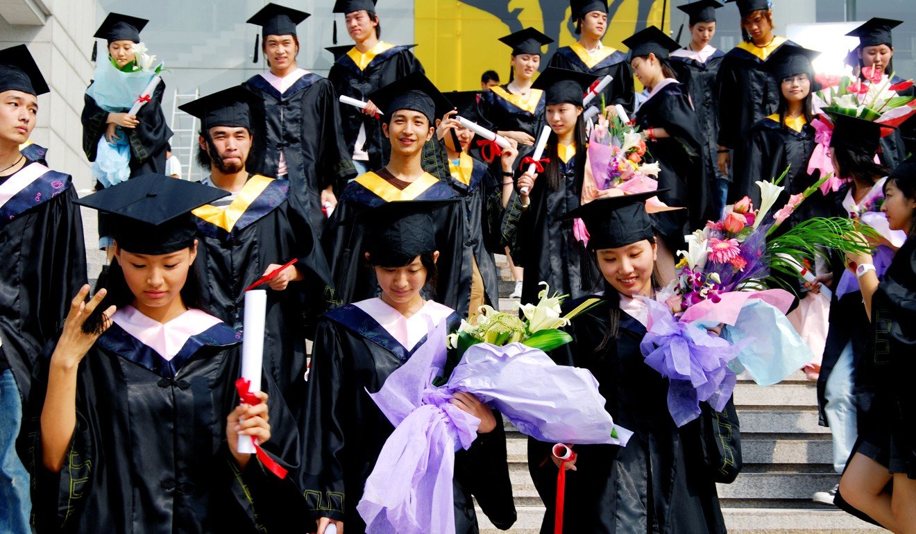 New graduates in Shanghai. Those taking jobs in the internet sector will earn the most among their peers. Photo: Alamy