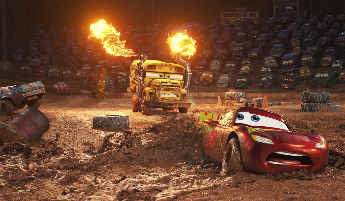 Lightning McQueen, voiced by Owen Wilson, in Cars 3. Photo: AP