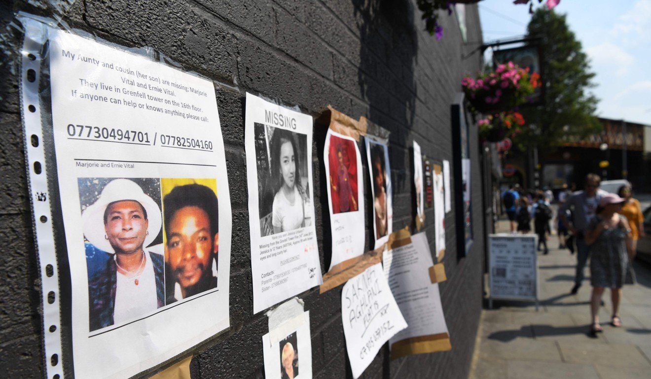 Images of missing people from the Grenfell Tower fire. Photo: AFP
