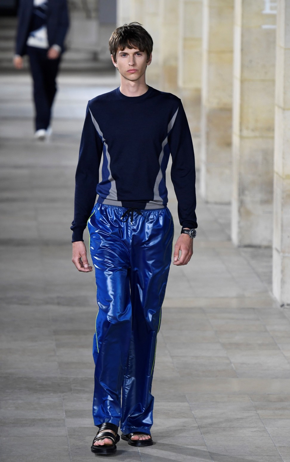 A model presents a creation by Hermes fashion house during men's Fashion Week for the Spring/Summer 2017/2018 collection in Paris. Photo: AFP