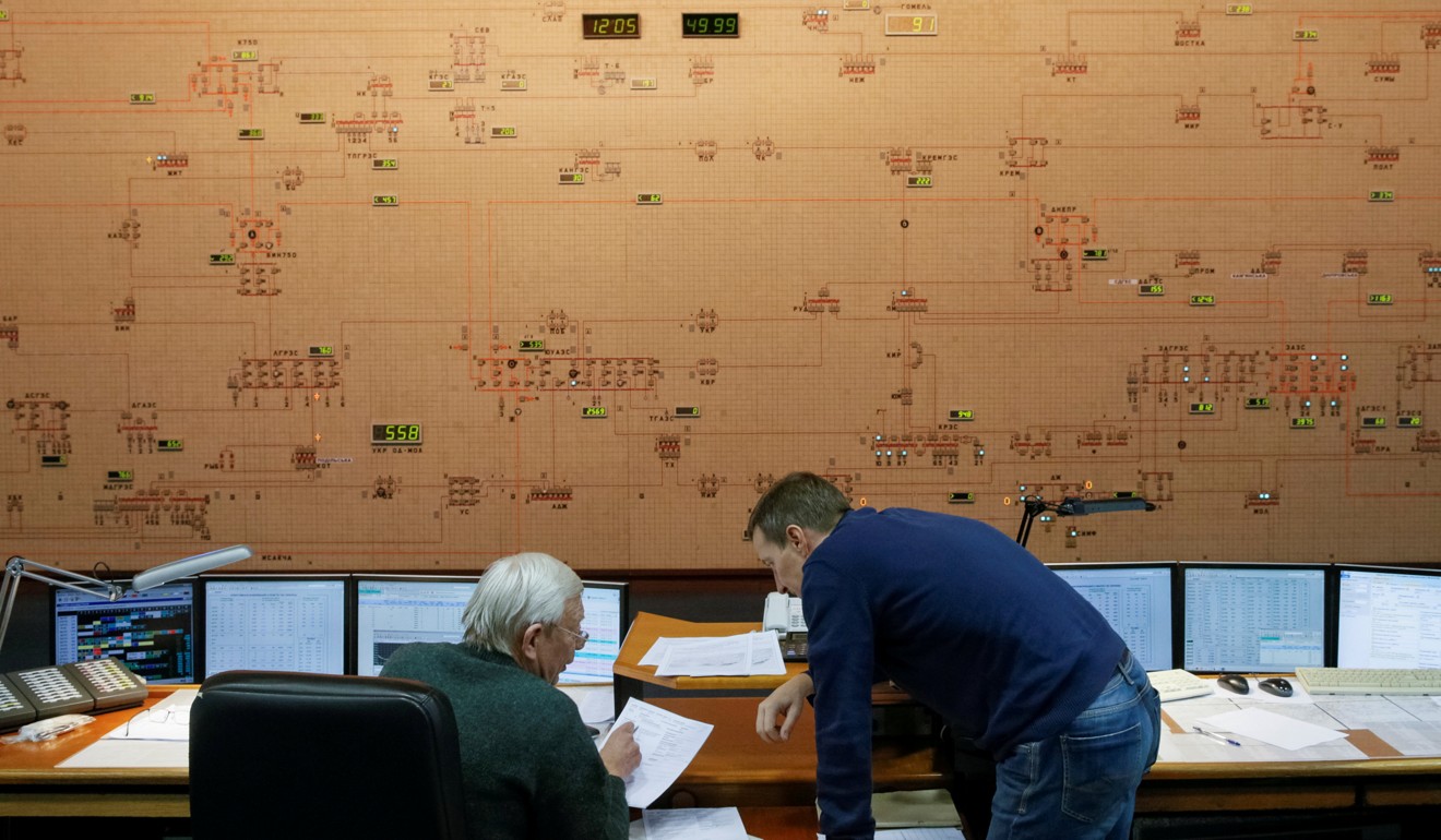 Dispatchers are seen inside the control room of Ukraine's National power company Ukrenergo in Kiev. File photo: Reuters