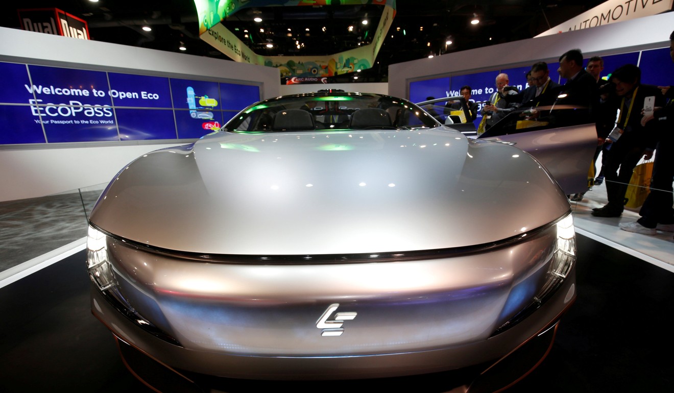 The LeSee Pro electric concept vehicle by LeEco. Photo: Reuters