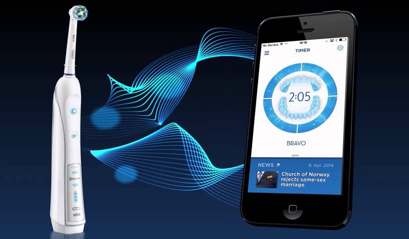 Oral B’s app-connected toothbrush is capable of tracking one’s brushing habits and providing suggestions on how to improve. Photo: Handout