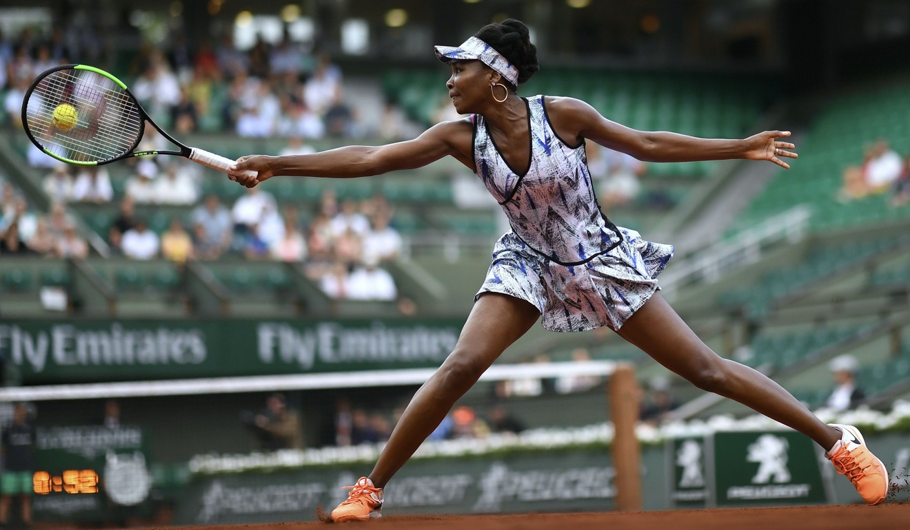 This file photo taken on June 2, 2017 shows Venus Williams as she returns the ball to Belgium's Elise Mertens during their tennis match at the Roland Garros. The family of a man who died in a car crash involving Williams is suing her in a wrongful death suit. Photo: AFP