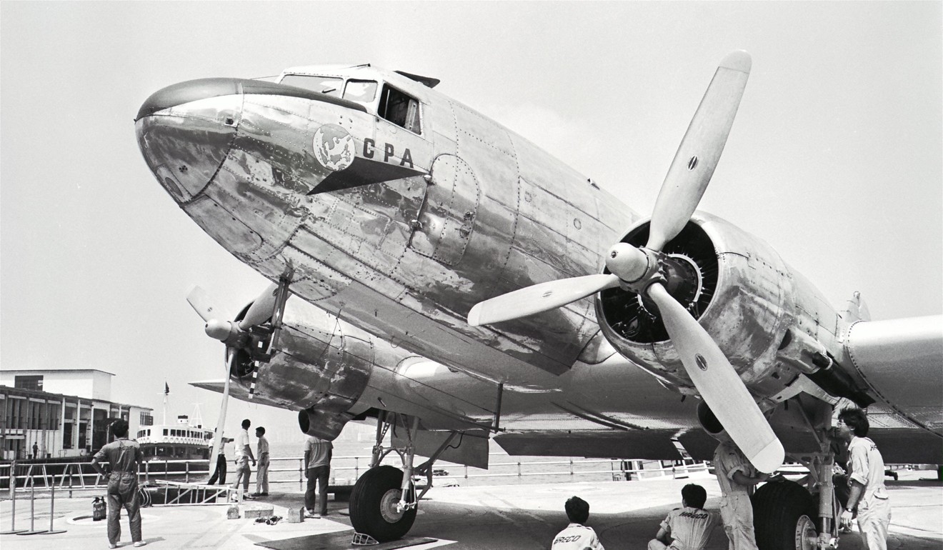 A Cathay Pacific Airways DC-3 like the one that conducted the first night flight from Kai Tak in July 1959. Picture: SCMP