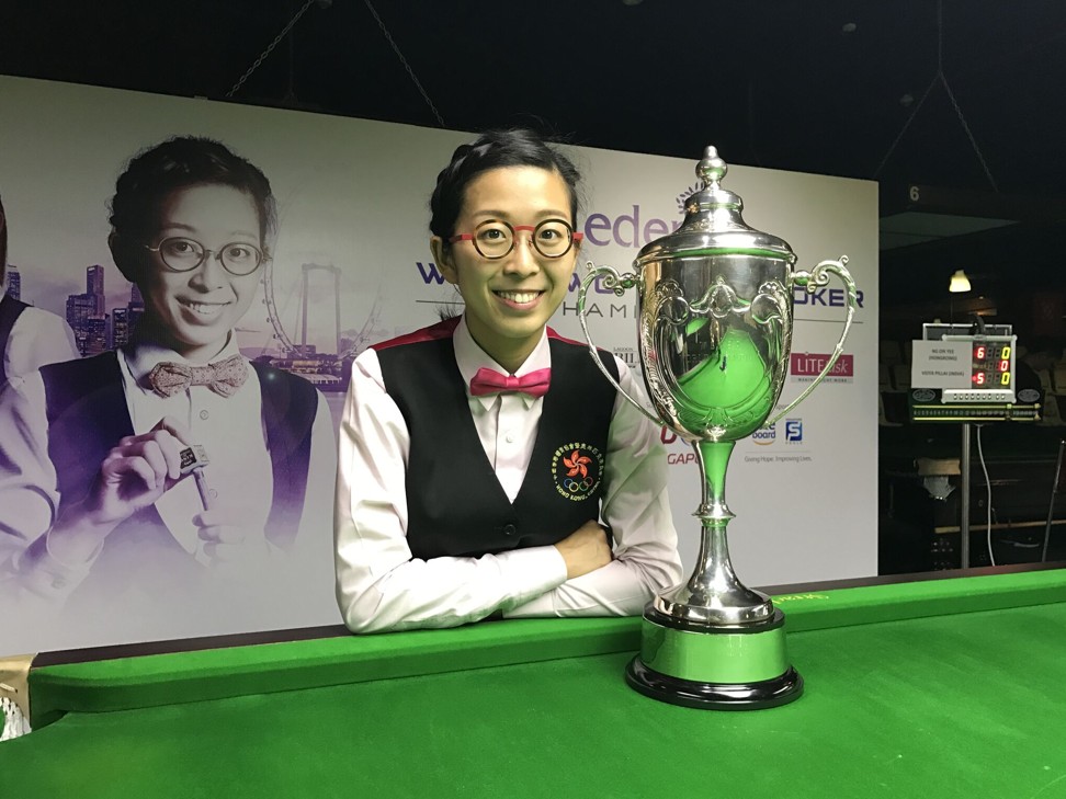 Ng On-yee won the 2017 Eden World Women’s Snooker Championship title. Photo: ActionHouse International