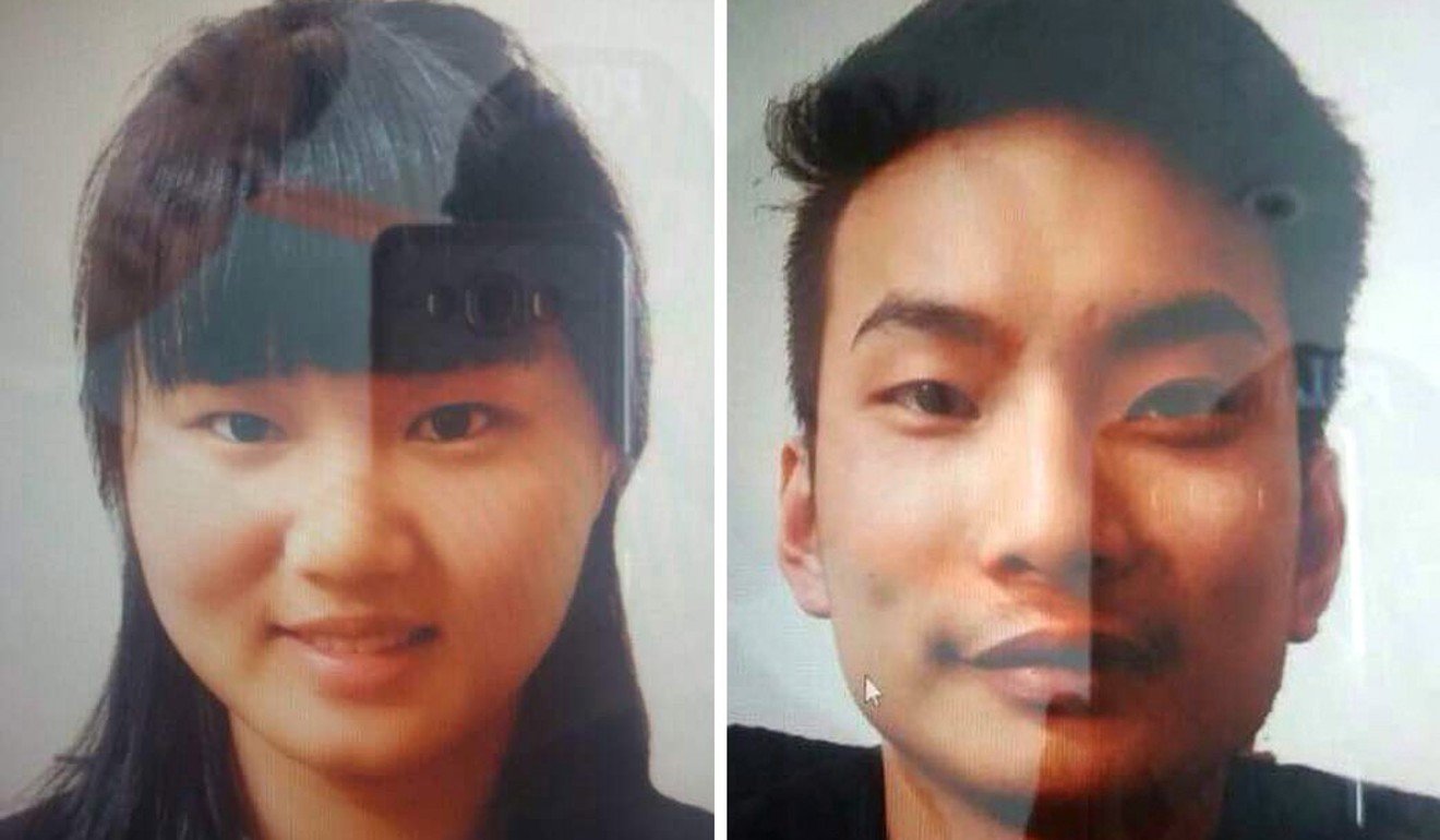 Photos made available by Pakistani police show Chinese nationals Meng Li Si (left) and Lee Zing Yang who were abducted by armed men in Quetta on May 24. Photo: EPA