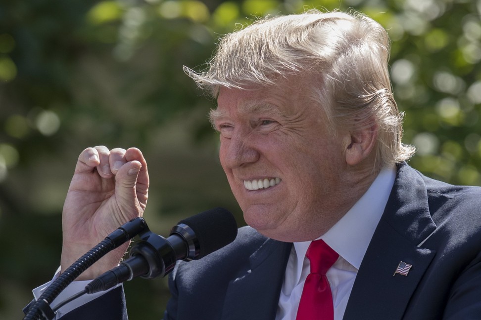 The US dollar has become a gauge of Donald Trump’s policy agenda. In this picture, Trump announced that the US was withdrawing from the Paris climate accord during a Rose Garden event at the White House in Washington DC on June 1. Photo: EPA/SHAWN THEW