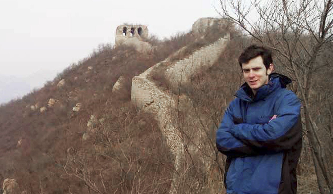 Guthrie McLean pictured by the Great Wall of China. Photo: Associated Press