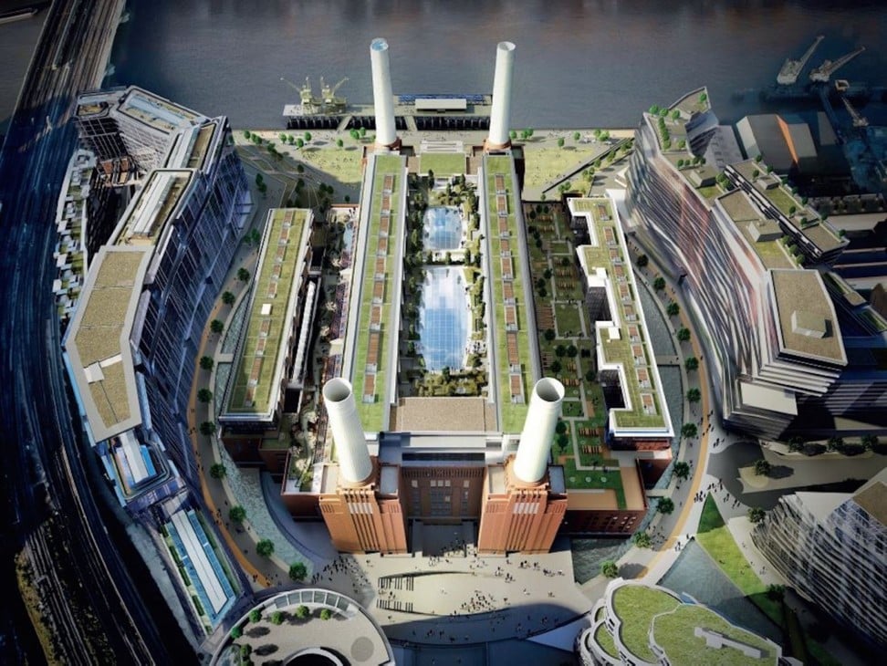 The renovation of the Battersea Power Station is at the centre of a larger mega-development in London’s Nine Elms neighbourhood.