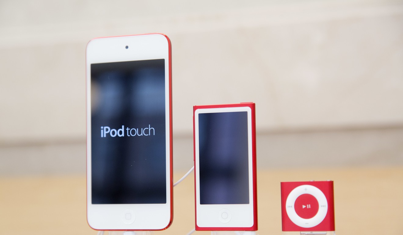 The iPod Touch, iPod Nano and iPod Shuffle are displayed at an Apple store in New York. Photo: AP