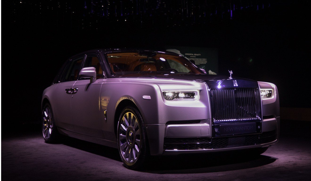 The new Rolls-Royce Phantom automobile. The US$438,600 sedan will be the brand's first model built with lighter aluminium frames, a change that brought about the end of the 2003 version that was the first model devised under BMW AG's ownership. Photo: Bloomberg