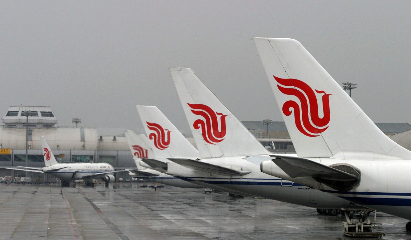 Air China aircraft sitting on the tarmac at Capital Airport in Beijing. Photo: EPA