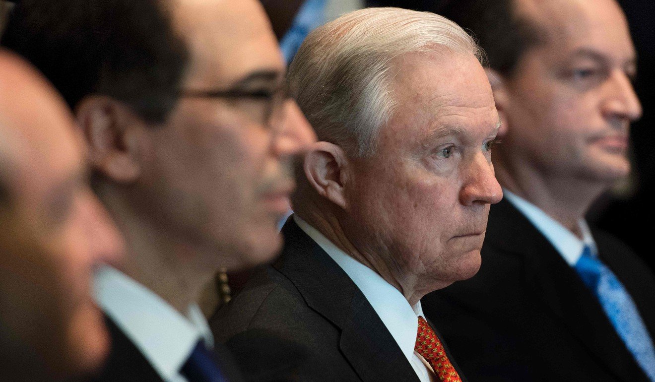 Attorney General Jeff Sessions has chided by the US president in recent weeks for recusing himself from the Russia probe. Photo: AFP