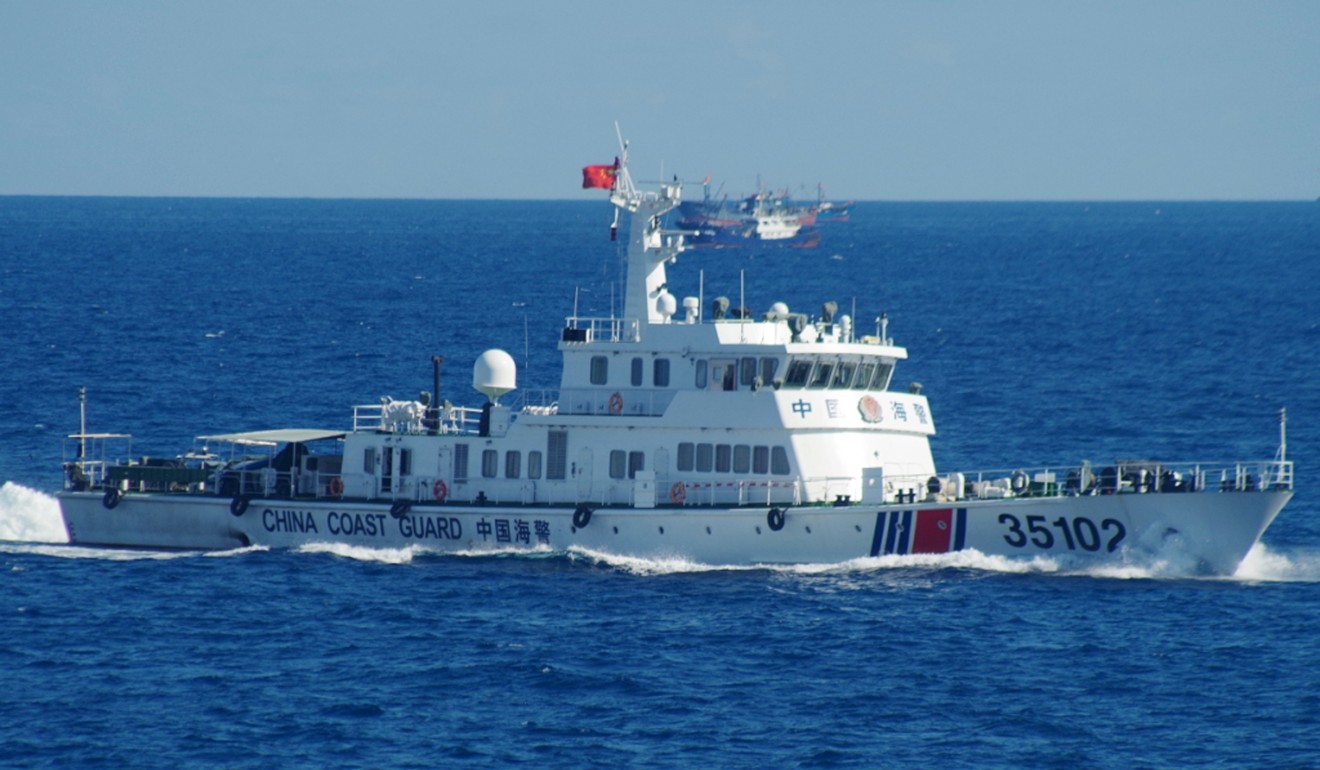 A Chinese coastguard vessels spotted near the disputed area last year. Photo: AP