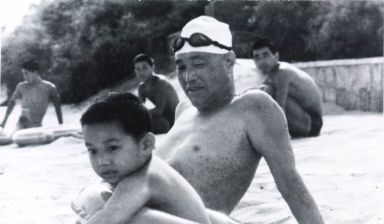 Late Communist Party leader Zhao Ziyang enjoys the beach at Beidaihe with his grandson in 1986. Photo: Handout