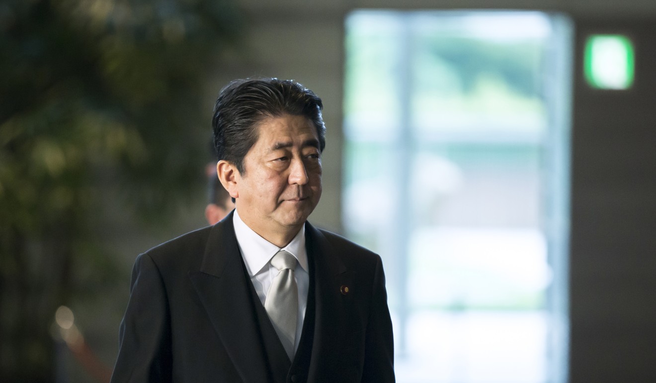 Shinzo Abe, Japan's prime minister, arrives at the Prime Minister's official residence in Tokyo. Photo: Bloomberg