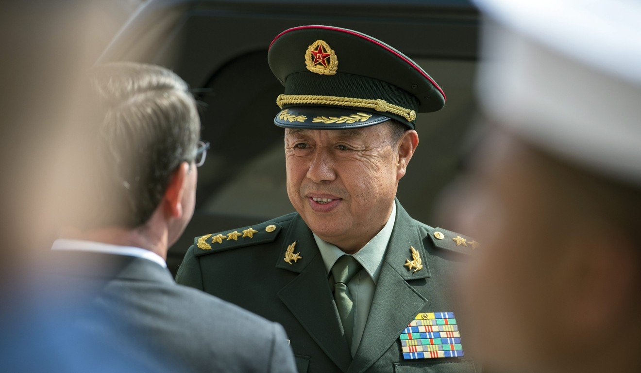 US Secretary of Defence Ashton Carter (left) welcomes General Fan Changlong, vice-chairman of China’s Central Military Commission during the Chinese military official’s 2015 US visit. Photo: EPA