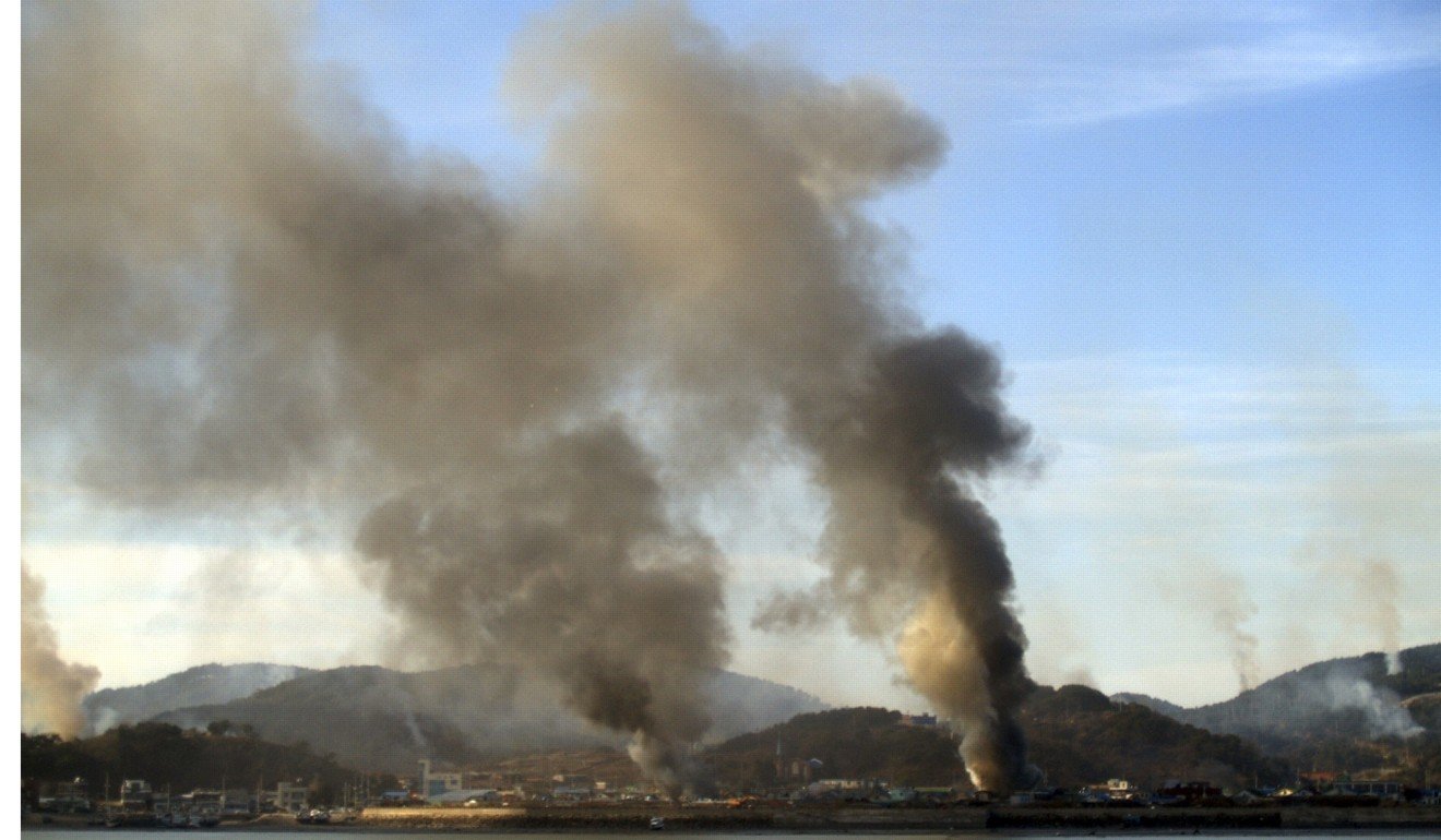 Smoke rises from South Korea's Yeonpyeong island after a 2010 artillery attack by North Korea. File photo: AP