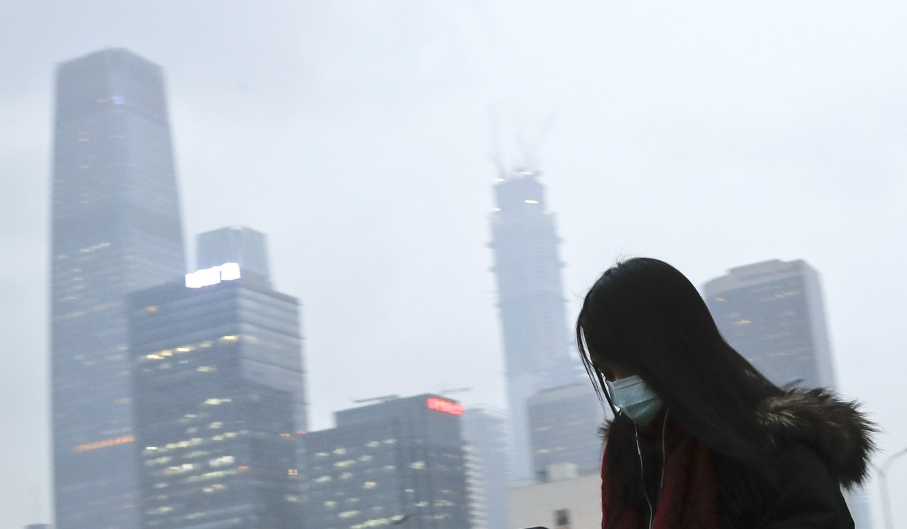 A smoggy day in Beijing. Photo: AP
