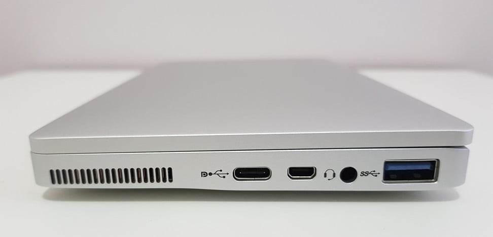 I/O ports include (from left) USB-C for charging and data transfer; micro-HDMI out for display output; 3.5mm headphone jack for audio; and a USB-A general use port. Photo: Ben Sin