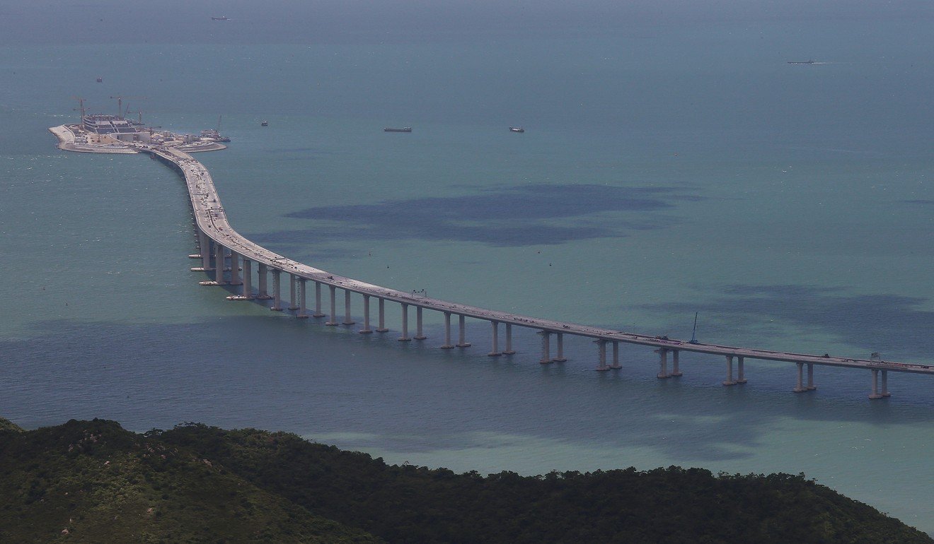 Part of the Hong Kong-Zhuhai-Macau Bridge in Tung Chung. Photo: K. Y. Cheng