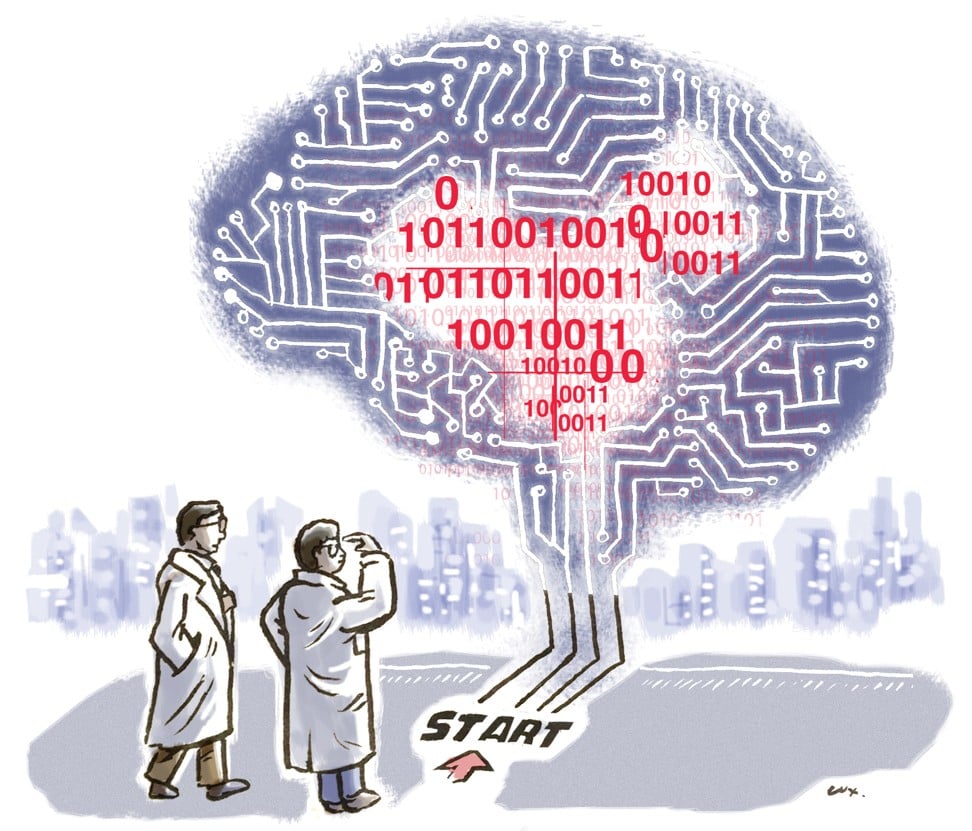 Chinese academics tend to research new applications of pre-existing technology, while groundbreaking research is still mostly being done in the West. Illustration: Wilson Tsang