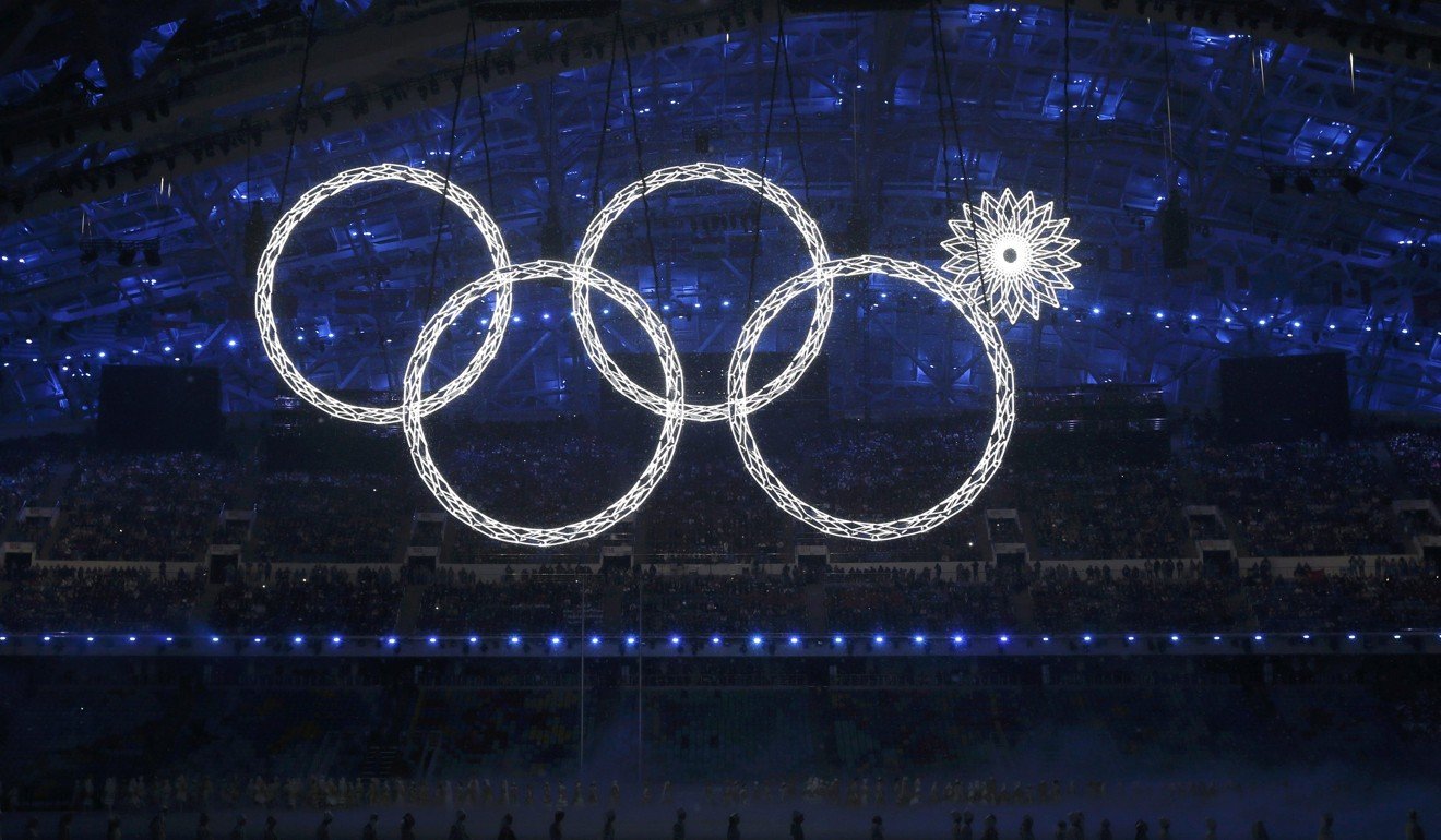 The incident has echoes of the embarrassing moment at the Sochi Winter Olympics when a ring failed to illuminate at the opening ceremony. Photo: Reuters
