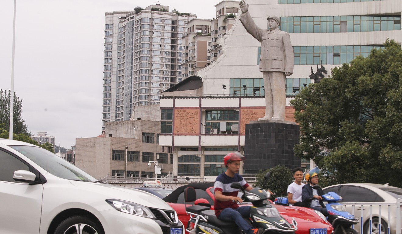 A statue of Mao Zedong in Guiyang, the capital city of Guizhou. The province’s GDP was 1.17 trillion yuan last year, not even twice Kweichow Moutai’s market capitalisation. Photo: Simon Song