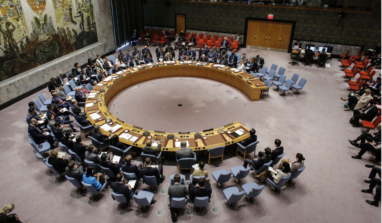 The UN Security Council during an emergency meeting over North Korea. Photo: AFP
