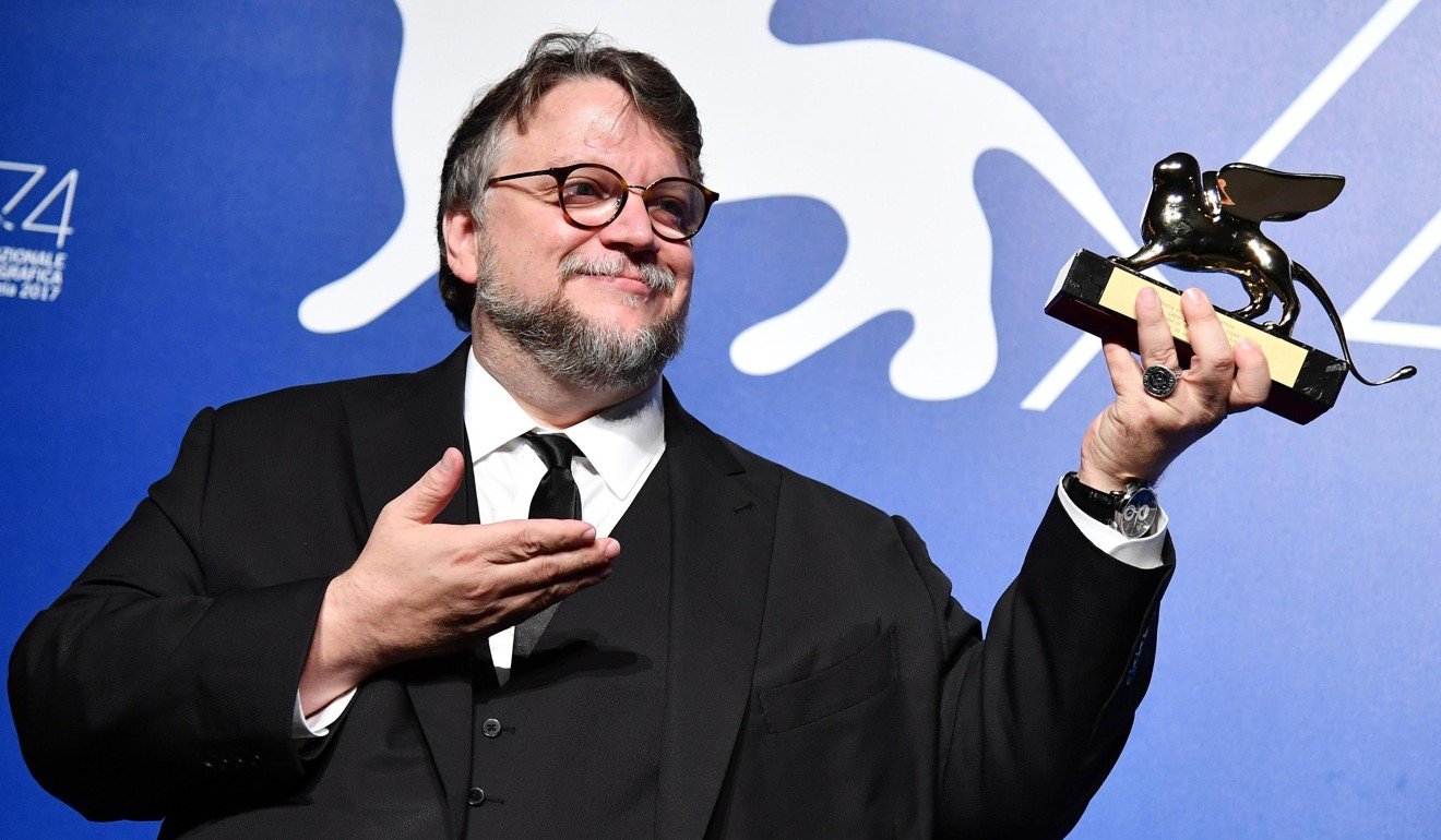 Guillermo Del Toro holds the Golden Lion award for The Shape of Water at the 74th annual Venice International Film Festival. Photo: EPA-EFE/Ettore Ferrari