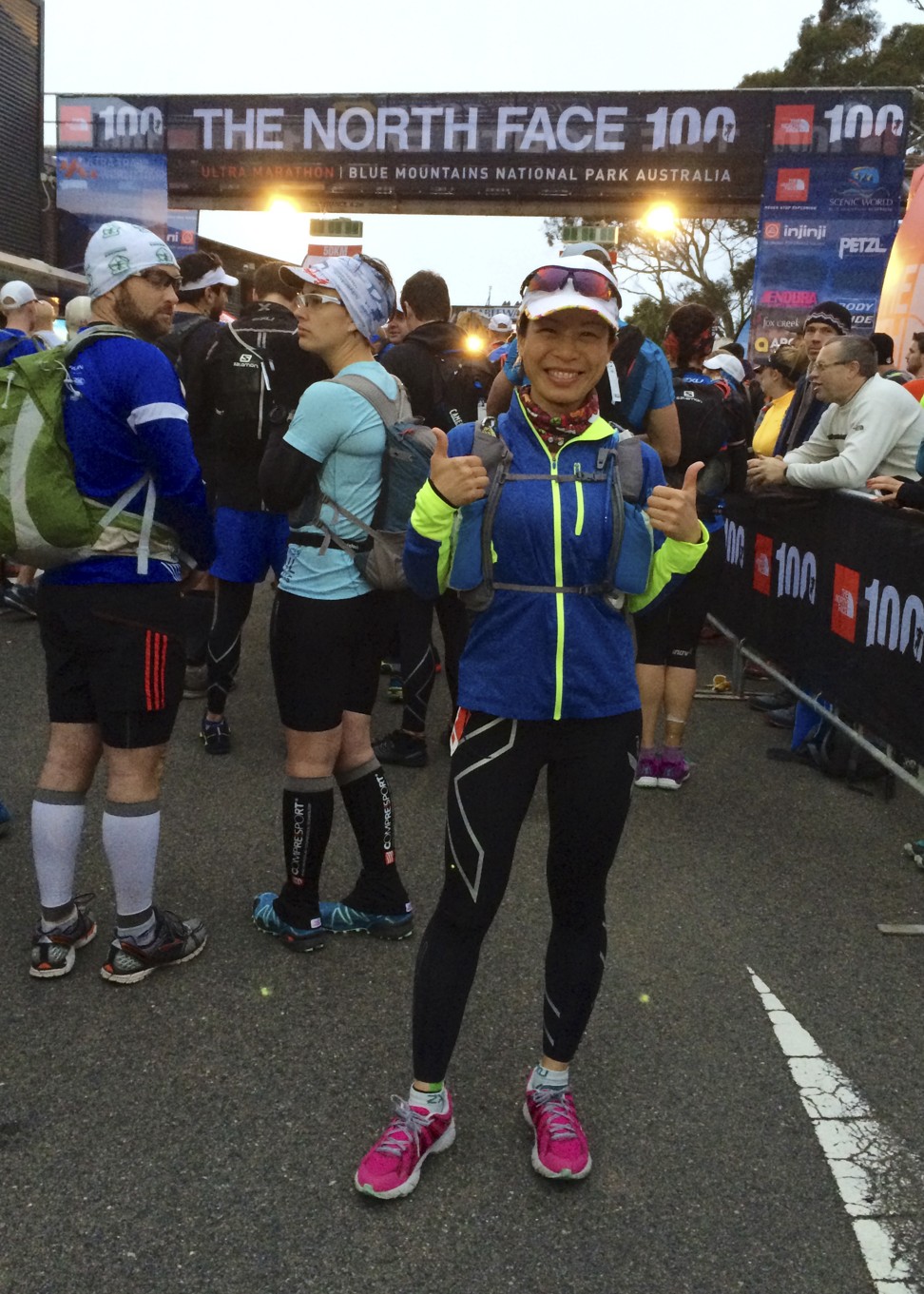 Mak at the starting line of The North Face 100 in 2015.