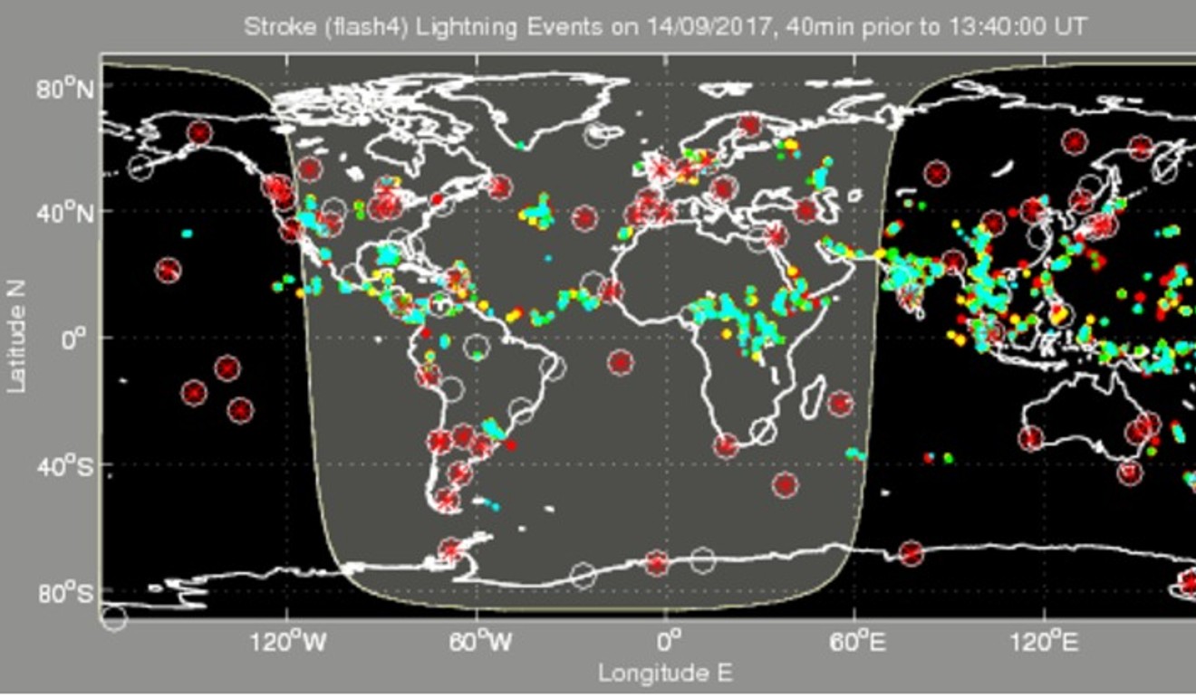 Scientists based their research on 12 years of data from the World Wide Lightning Location Network. Photo: Handout
