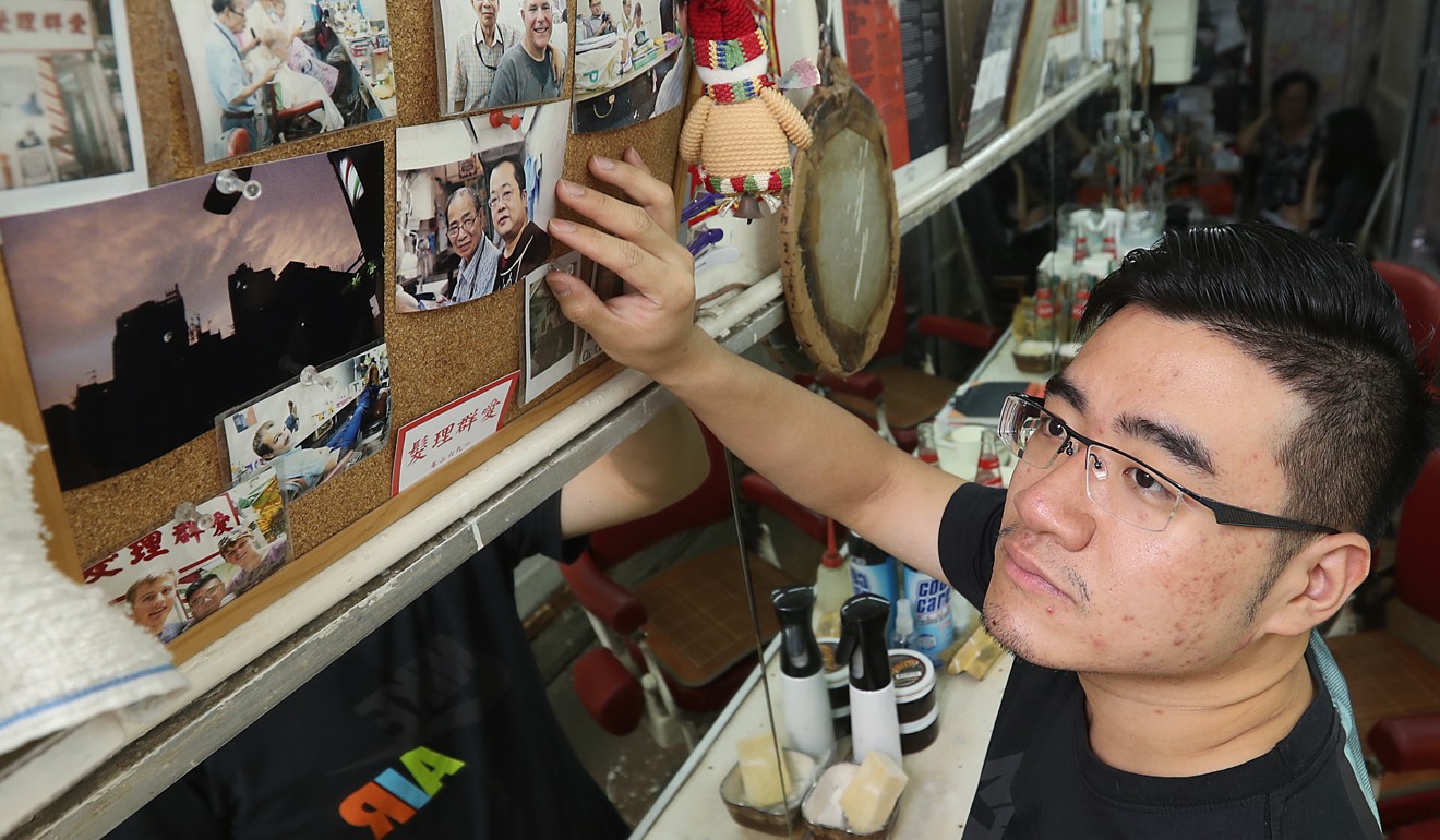 From various types of scissors and razors to different classic hairstyles, Mark Lau had to learn his barber skills from scratch, although he had picked up a few fundamentals from his father. Photo: Edmond So