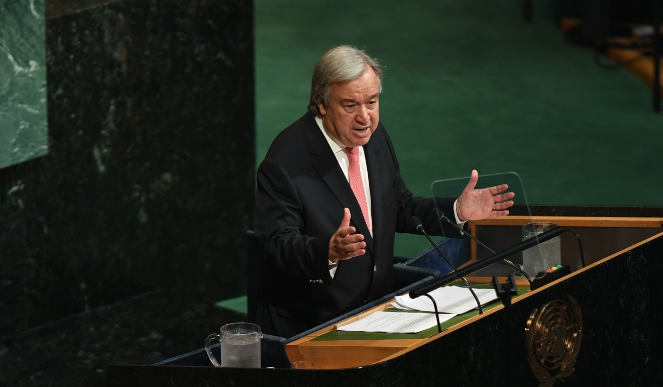 (17UN Secretary-General Antonio Guterres speaks during the General Debate of the 72nd session of the United Nations General Assembly. Photo: Xinhua
