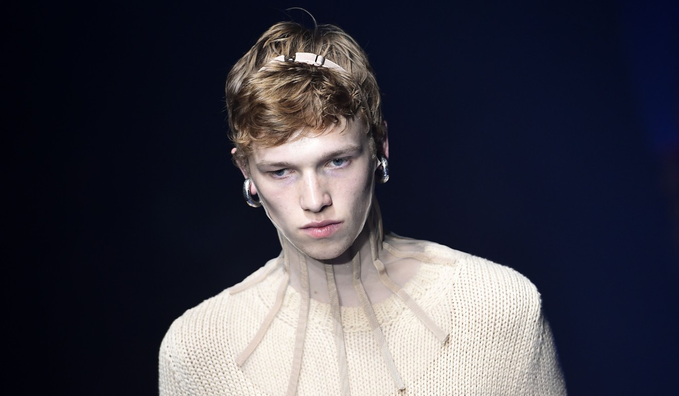 A model displays a creation from the Gucci spring/summer 2018 show at the Milan Fashion Week. Photo: AFP